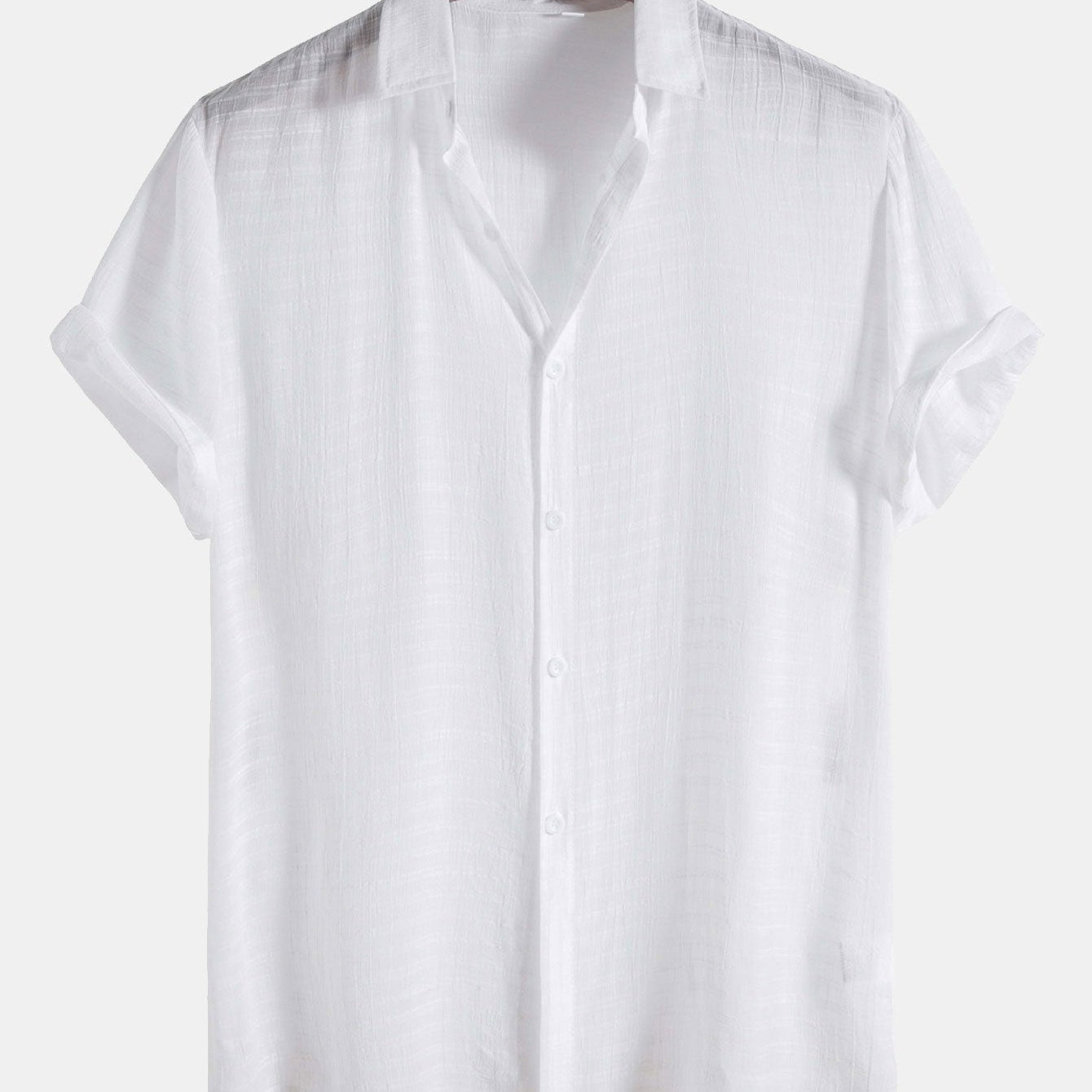 Short Sleeve Shirt in Textured Fabric