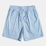 Short-Sleeved Corduroy Button Up Shirt & Shorts