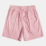 Short-Sleeved Corduroy Button Up Shirt & Shorts