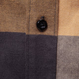 Plaid Button-Up Shirt with Long Sleeves in Cotton