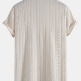 Textured Jacquard Cuban-Style Shirt