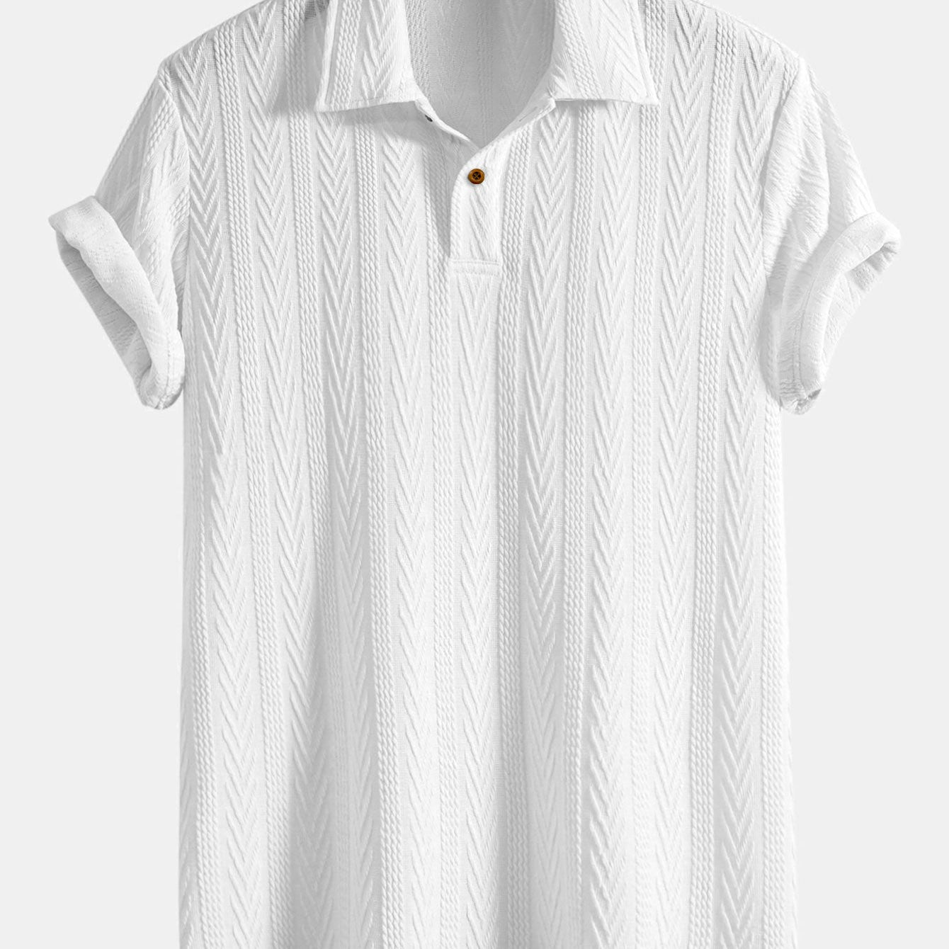 Jacquard Short Sleeve Polo Shirt