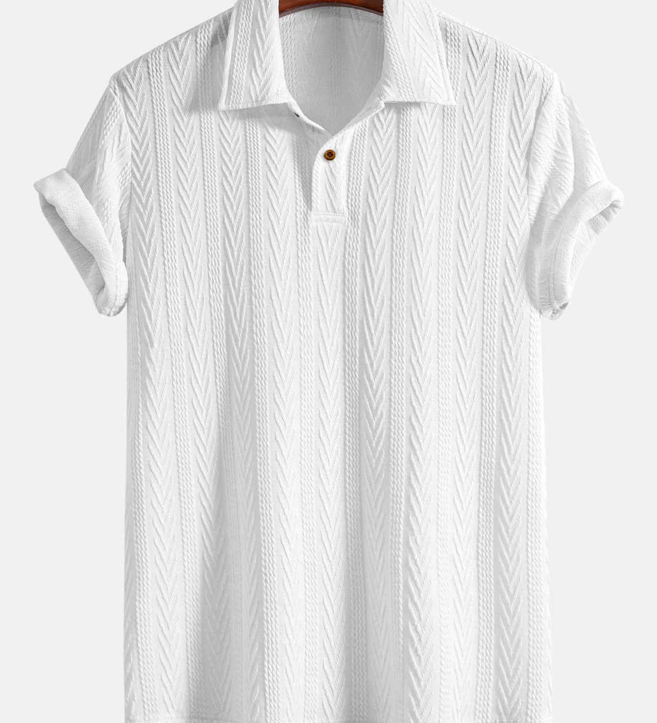 Jacquard Short Sleeve Polo Shirt