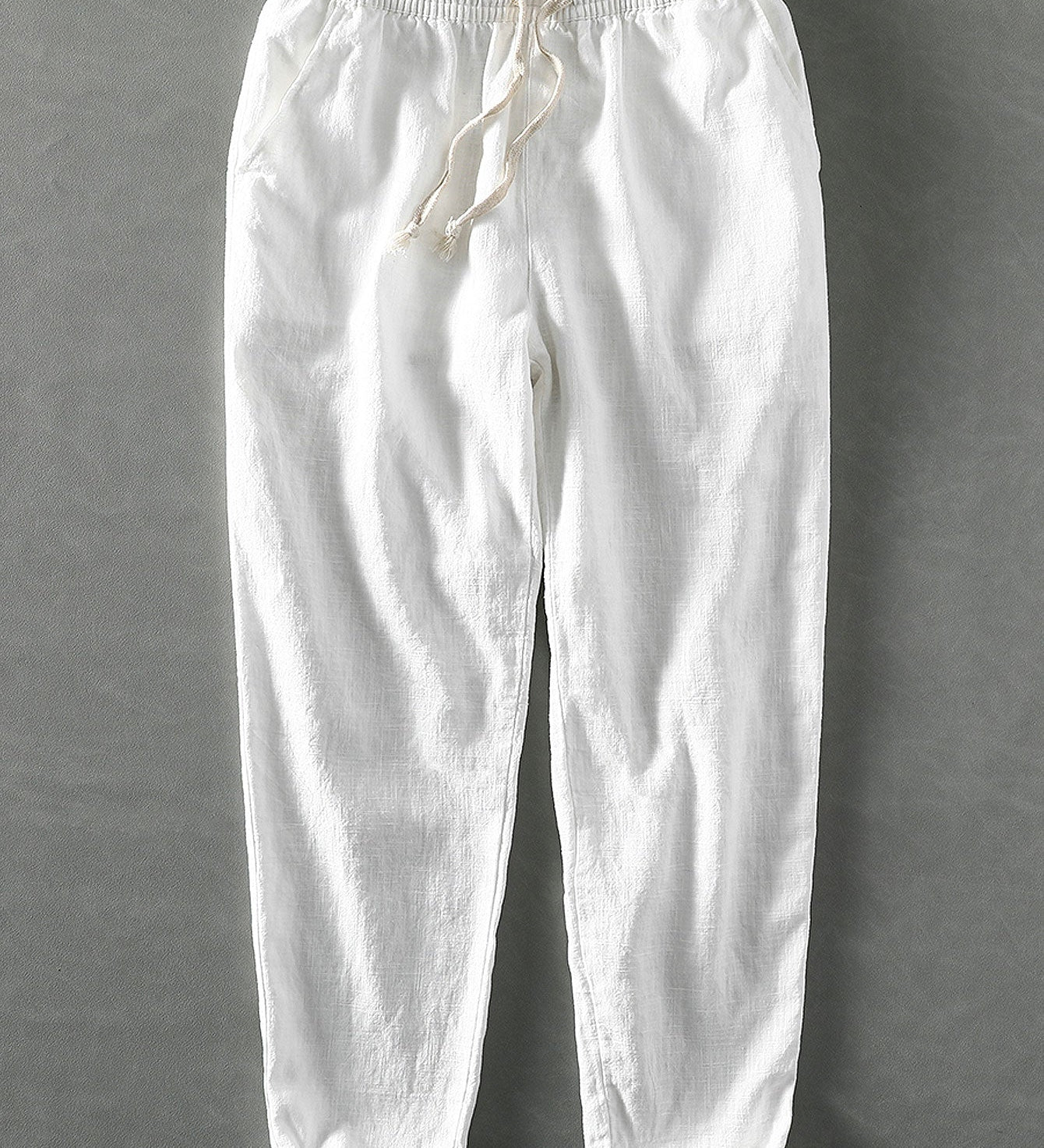 Cropped Pants in Linen-Cotton Blend