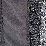 Faux Suede Patchwork Zip-Up Sweater