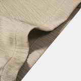 Textured V-Neck Shirt with Wrinkle Detail