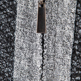 Faux Suede Patchwork Zip-Up Sweater