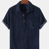 Essential Solid Corduroy Short Sleeve Shirts