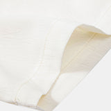 Textured Cuban Shirt with Contrast Details & Straight-Leg Trousers