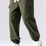 Textured Hooded Sweater with Long Line Design & Corduroy Cargo Pants