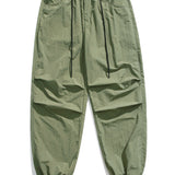 Stretchy Waistband Parachute Trousers