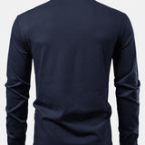 Contrast Pocket Long Sleeve Polo Shirt
