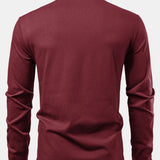 Contrast Pocket Long Sleeve Polo Shirt