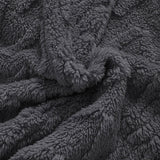 Geometric Jacquard Zip-Up Teddy Jacket