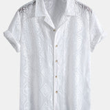 Floral Embroidery Cuban Shirt