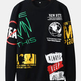 Graffiti-Inspired Slogan Sweatshirt
