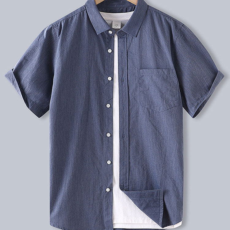 Men's Cotton Button-Down Shirt