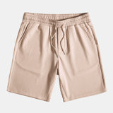 Ribbed Muscle Fit Button-Up Shirt and Shorts Set