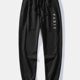 Relaxed Fit Paris Print Crew Neck Sweatshirt and Jogger Pants