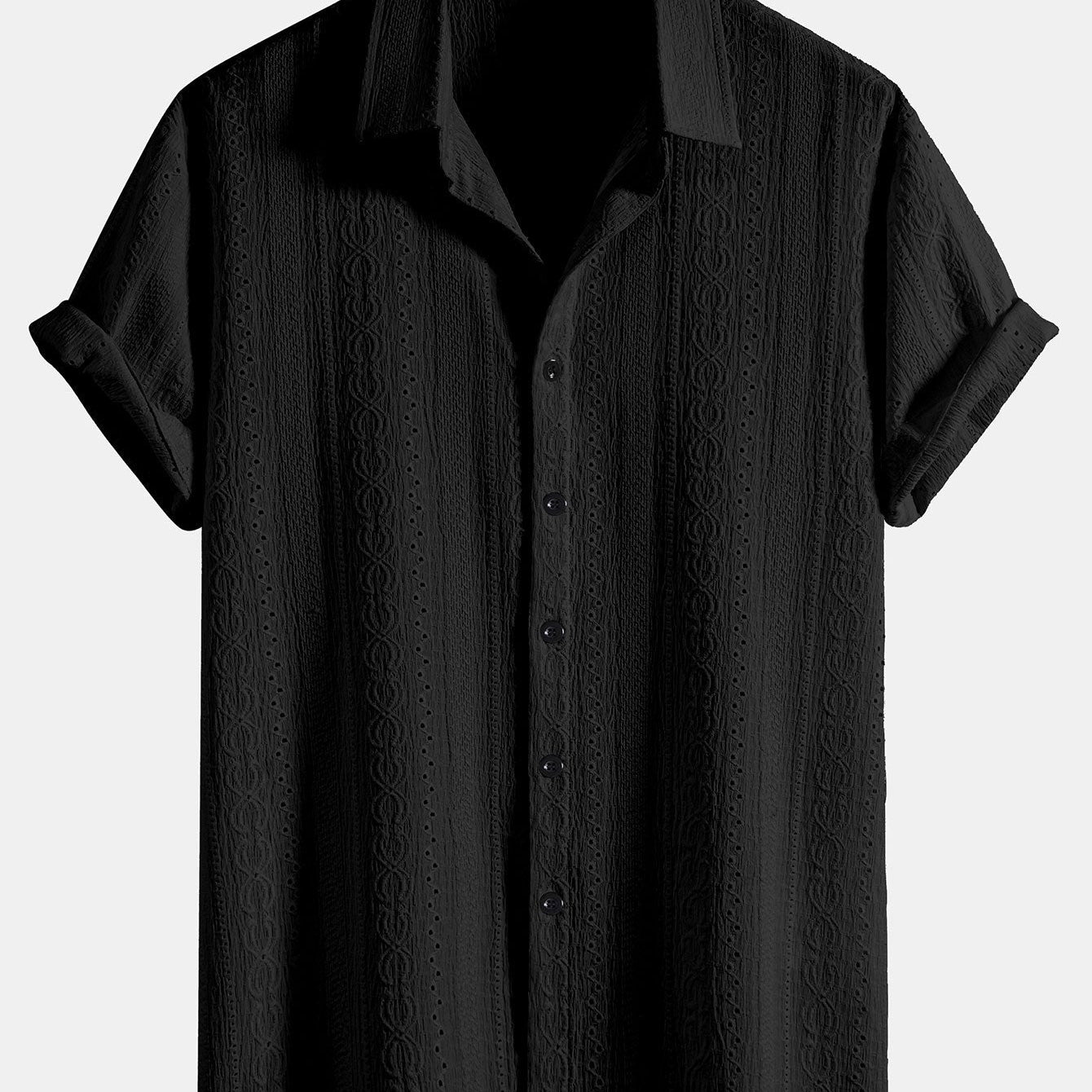 Textured Button-Down Shirt