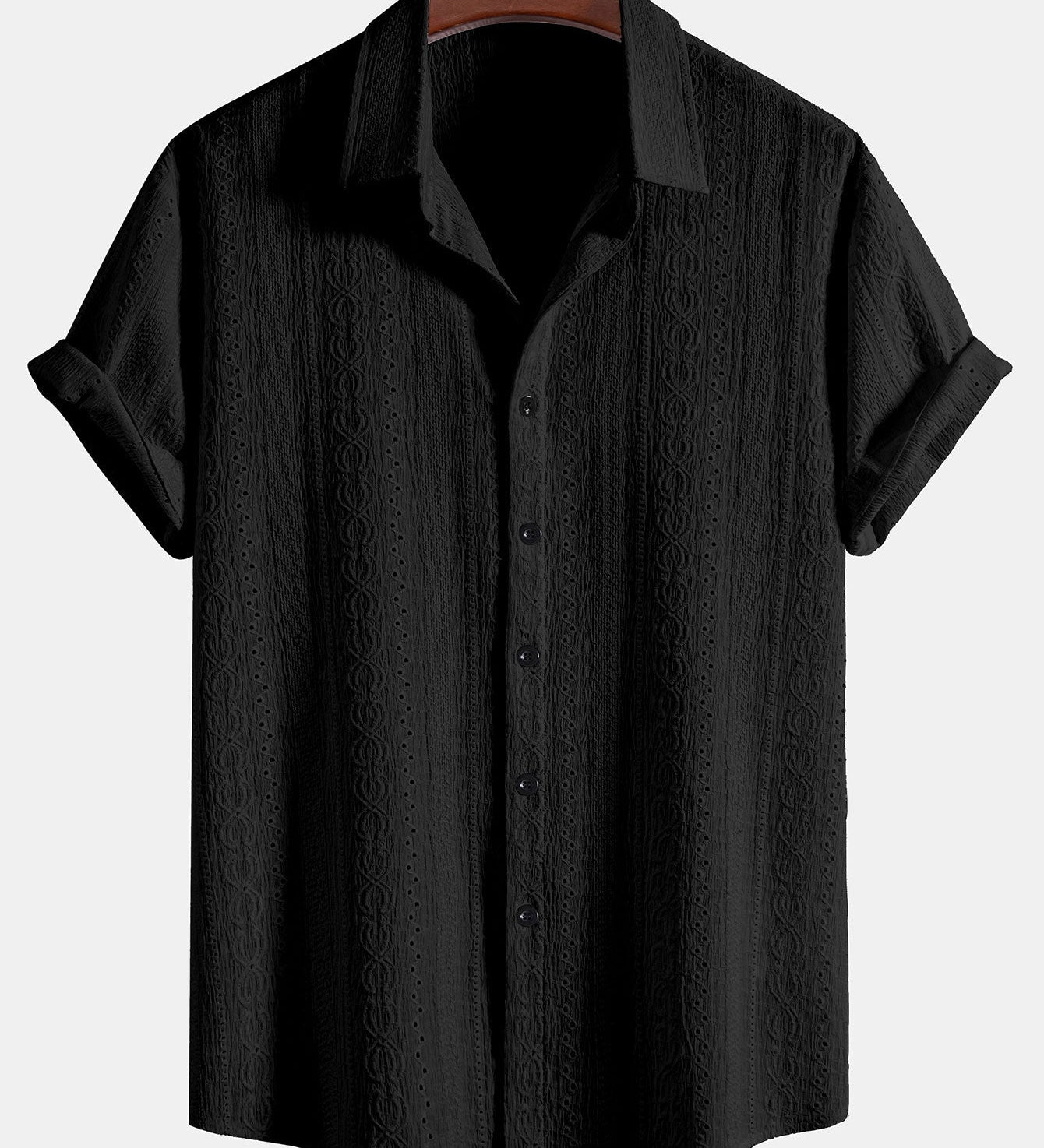 Textured Button-Down Shirt