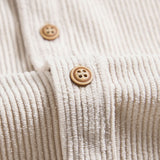 Corduroy Button Up Short Sleeved Shirt