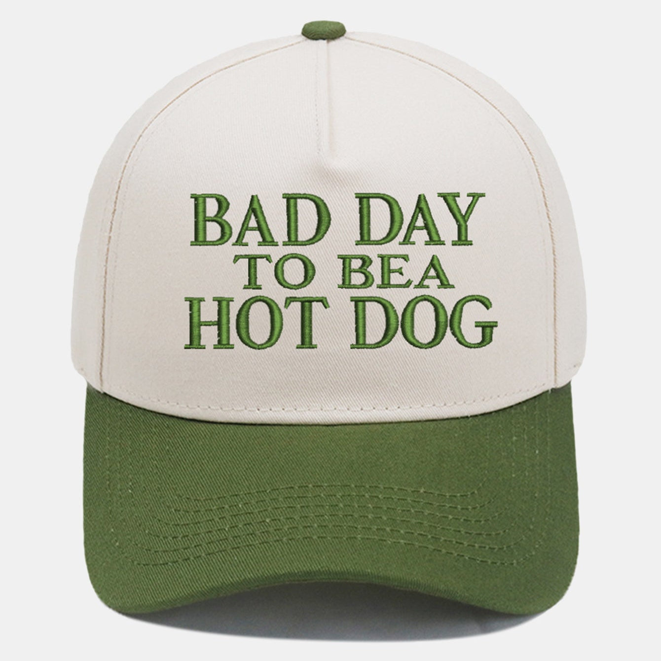 Bad Day to Be a Hot Dog Embroidered Baseball Cap