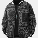 Paisley Patterned Baseball Jacket