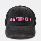 New York Embroidered Mesh Cotton Baseball Hat