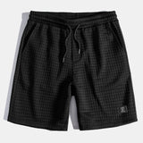 Short Sleeve Waffle Knit T-Shirt with Arc Hem & Matching Shorts