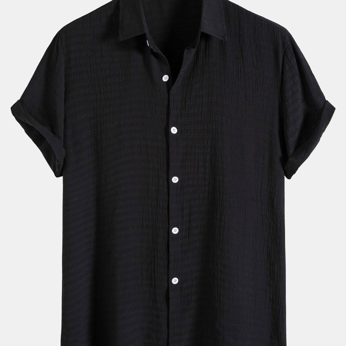 Short Sleeve Shirt in Textured Fabric