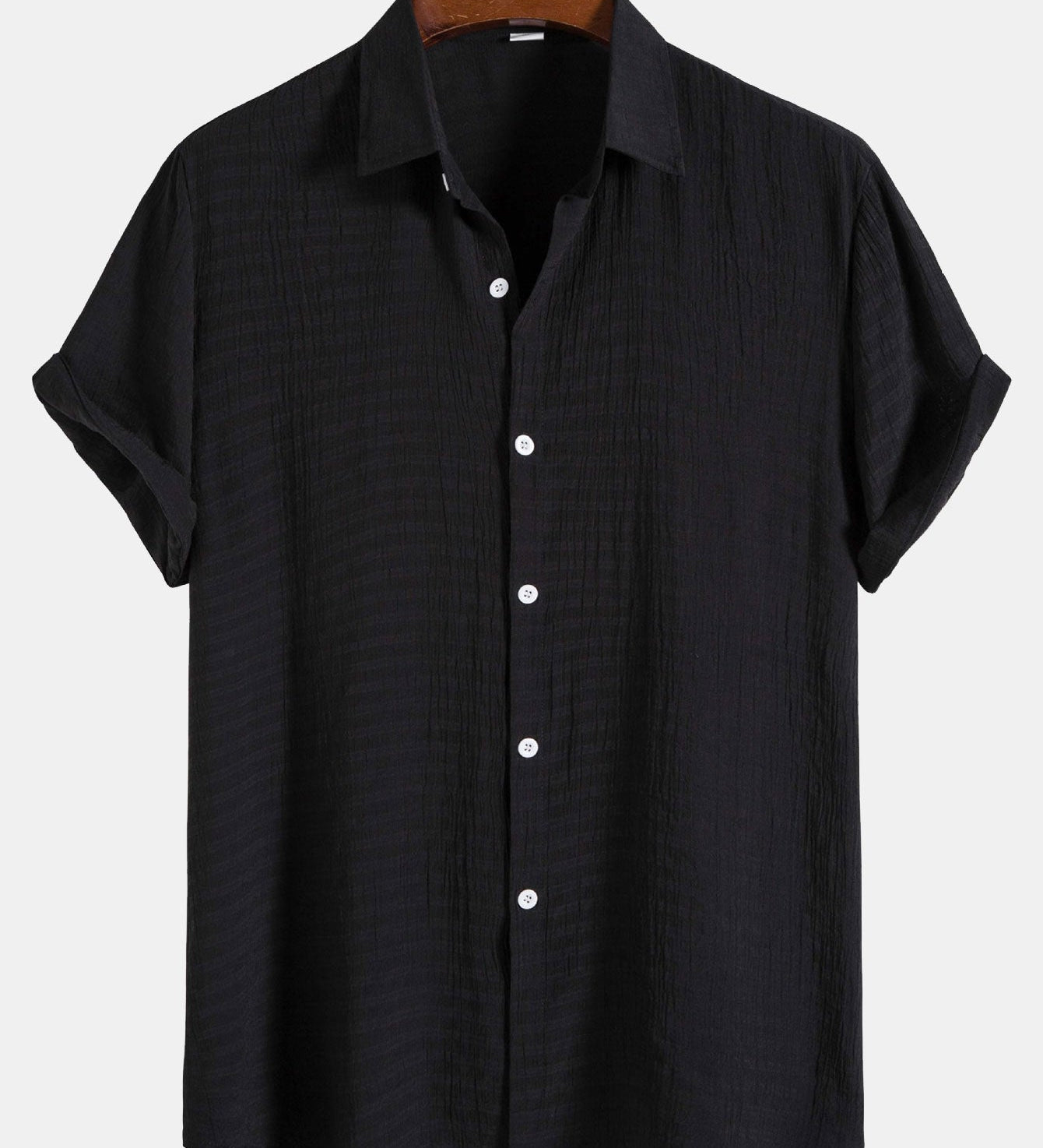 Short Sleeve Shirt in Textured Fabric