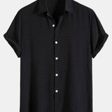Short Sleeve Shirt in Textured Fabric