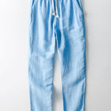Short Sleeve Linen-Style Basic Shirts & Straight Leg Linen Trousers