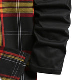 Checked Hooded Shirt with Drawstring