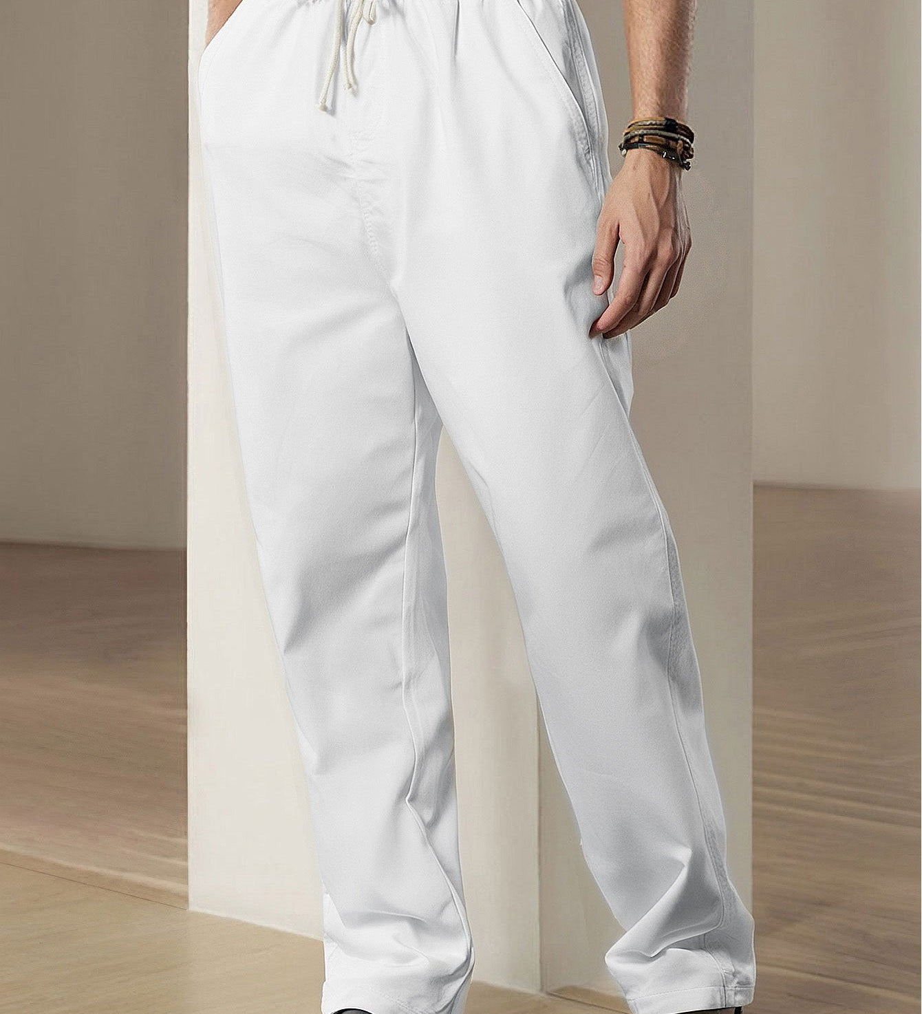 Classic Straight-Leg Linen Trousers