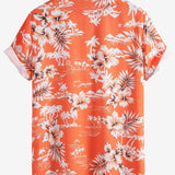 Tropical Palm Tree Print Button-Up Shirt