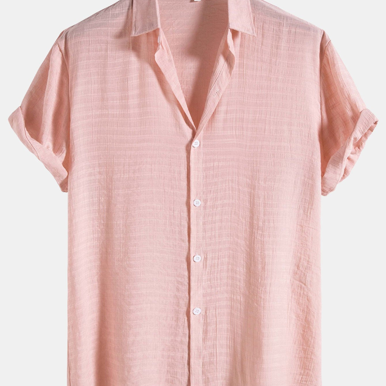 Short Sleeve Shirt in Textured Fabric