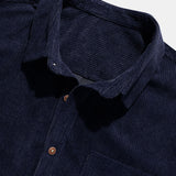 Essential Solid Corduroy Short Sleeve Shirts