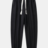 Color Block Relaxed Fit Polo Sweatshirt and Pintuck Jogger Pants
