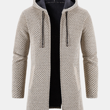 Textured Hooded Sweater with Long Line Design & Corduroy Cargo Pants