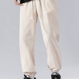 Adjustable Waist Corduroy Joggers
