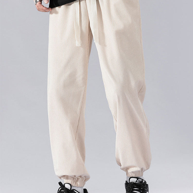 Adjustable Waist Corduroy Joggers