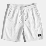 Short Sleeve Waffle Knit T-Shirt with Arc Hem & Matching Shorts