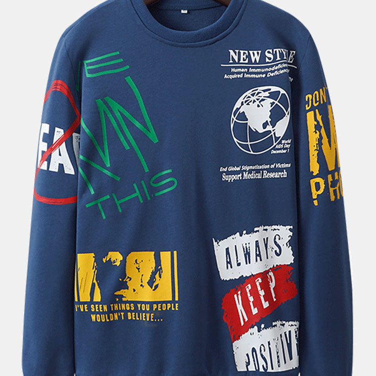 Graffiti-Inspired Slogan Sweatshirt