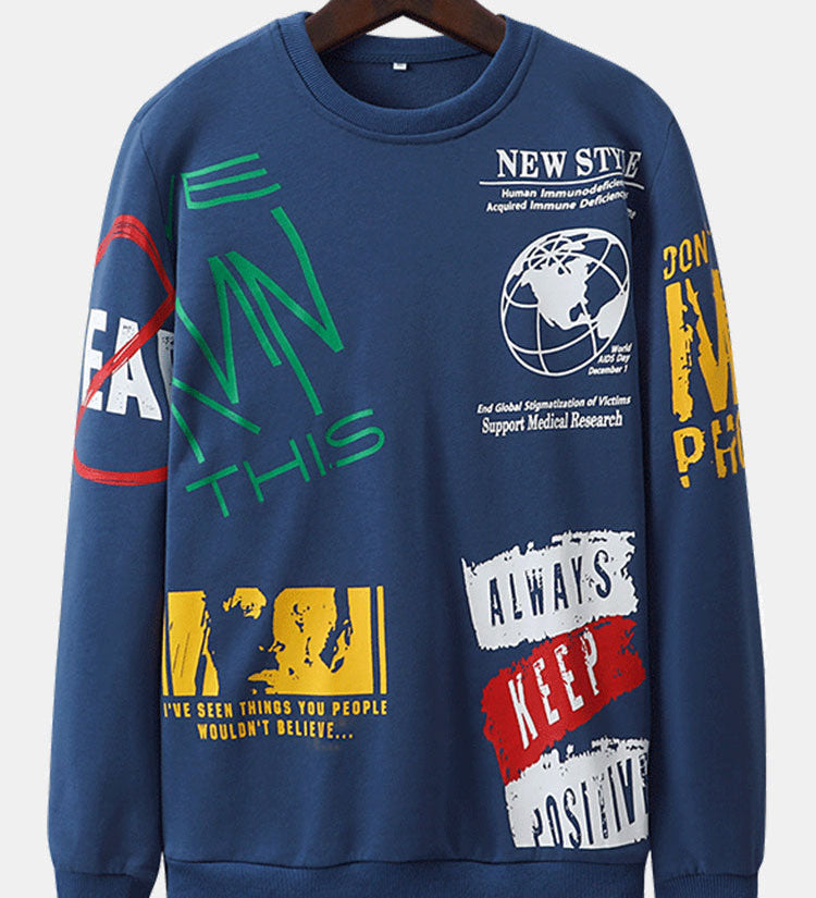 Graffiti-Inspired Slogan Sweatshirt