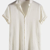 Short Sleeve Shirt in Textured Fabric