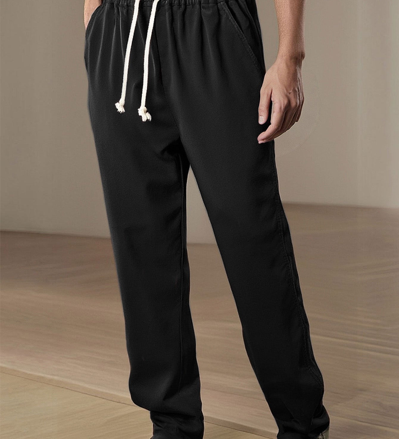 Classic Straight-Leg Linen Trousers