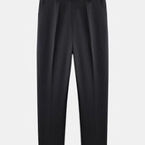 Twisted Jacquard Knit Zipper Polo & Slim Fit Tapered Pants