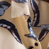 Tropical Print Button-Up Shirt
